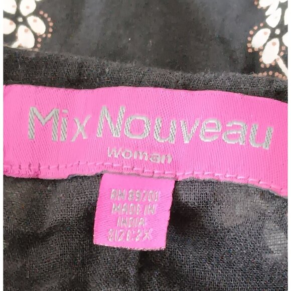 Mix Nouveau Womens Floral Waist Tie Boho Design Fully Lined Skirt Plus Size 2X - Picture 7 of 8